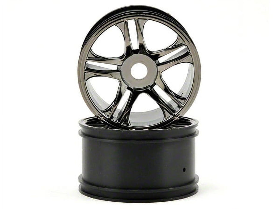 Traxxas Wheels Split Spoke Black Chrome, Rear Xo-1, 2-Piece 6476