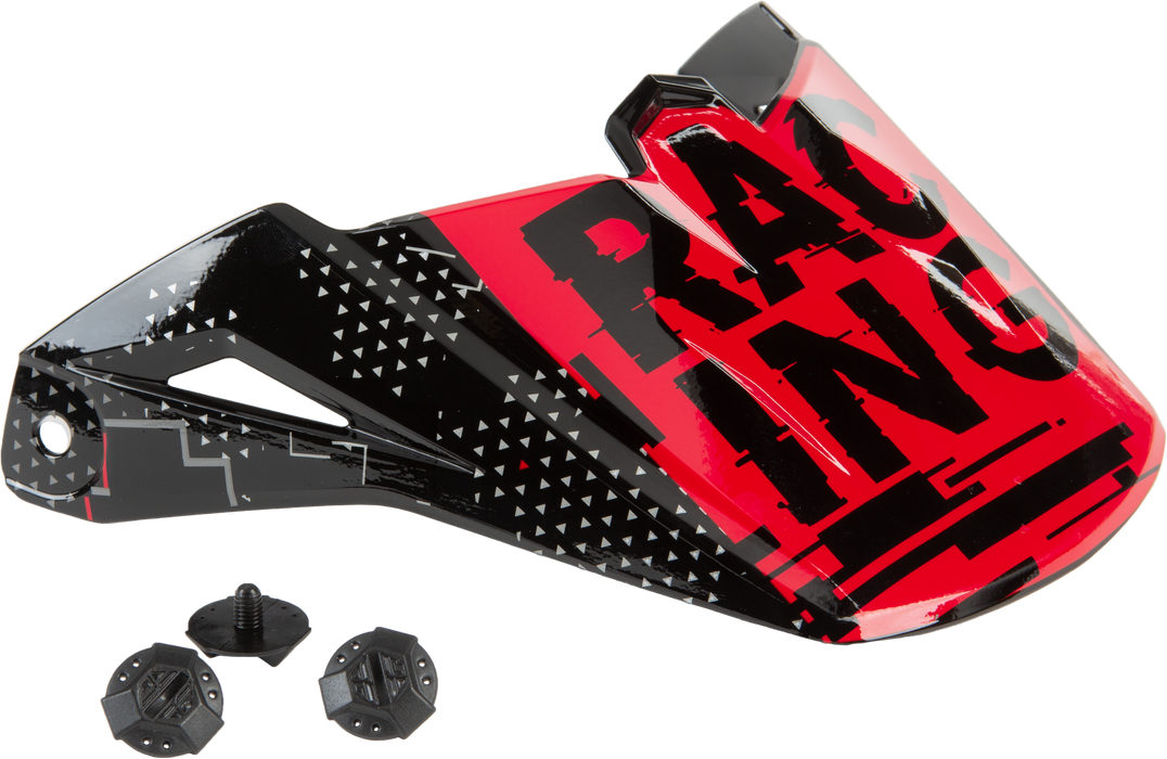 Fly Racing F73-88211 Youth Kinetic Scan Visor Black/Red