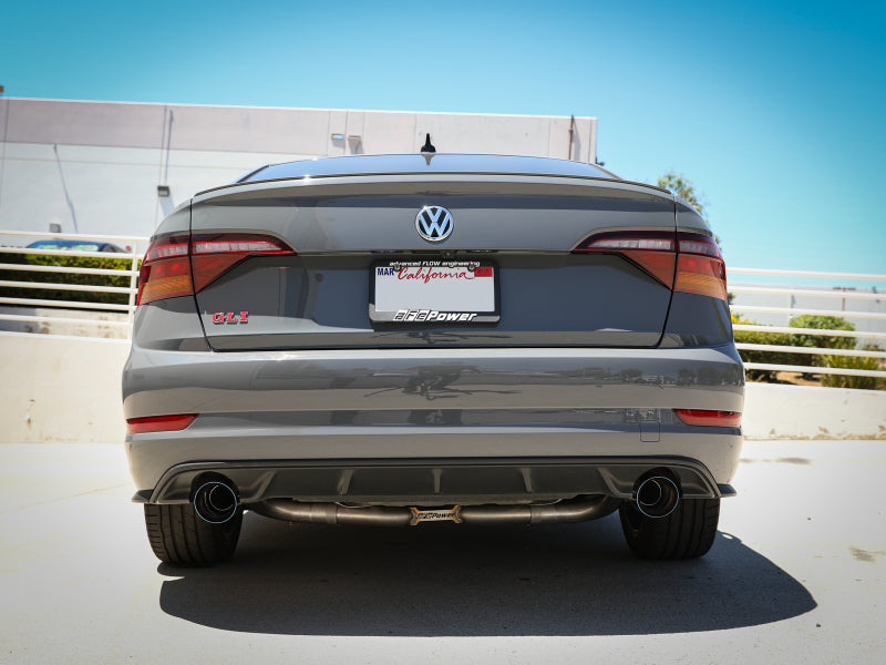 afe 19-21 VW Jetta GLI (MKVII) L4-2.0L (t) MACH Force-Xp 304 SS Cat-Back Exhaust System Blue Tips 49-36432-L