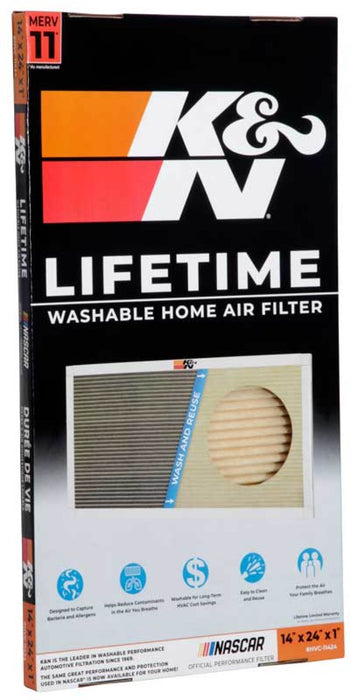 K&N 14X24X1 Hvac Furnace Air Filter, Lasts A Lifetime, Washable, Merv 11, The
