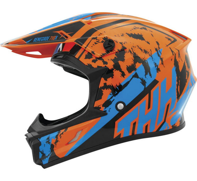 THH T-710X Renegade MX Offroad Helmet Orange/Blue XL