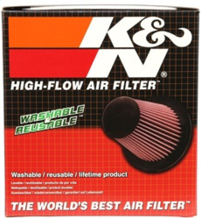 K&N RU-4600 Universal Clamp-On Air Filter: Round Tapered; 6 in (152 mm) Flange ID; 4 in (102 mm) Height; 7.5 in (191 mm) Base; 4.5 in (114 mm) Top