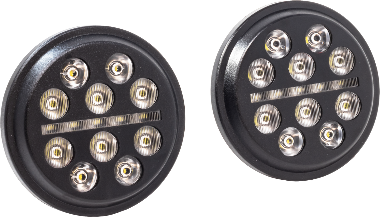 Letric Lighting Co. LLC-LPL-BS 4.5in. Passing Lamp LED Inserts Buck-Shot Style - Black