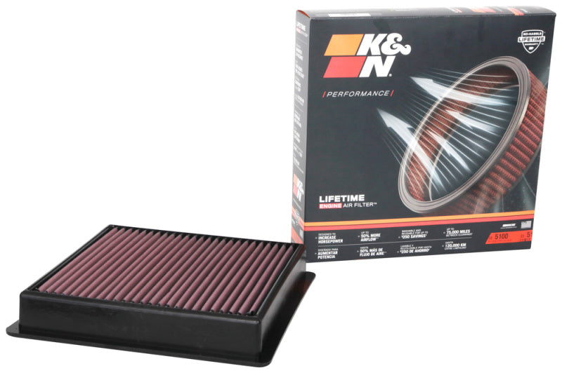 K&N 33-5100 Air Panel Filter for FORD F250 SUPER DUTY V8-6.7L DSL 2020-2021