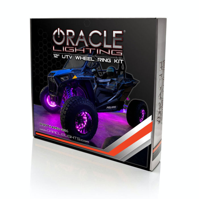 Oracle LED Illuminated Wheel Rings for UTV/ATV & SXS Vehicles ColorSHIFT w/o Cntrl SEE WARRANTY 4250-334