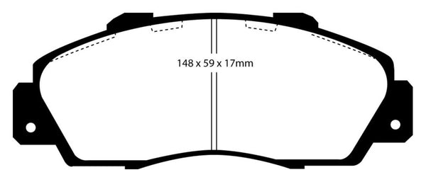 EBC 97-01 Acura Integra Type R Bluestuff Front Brake Pads DP5872NDX