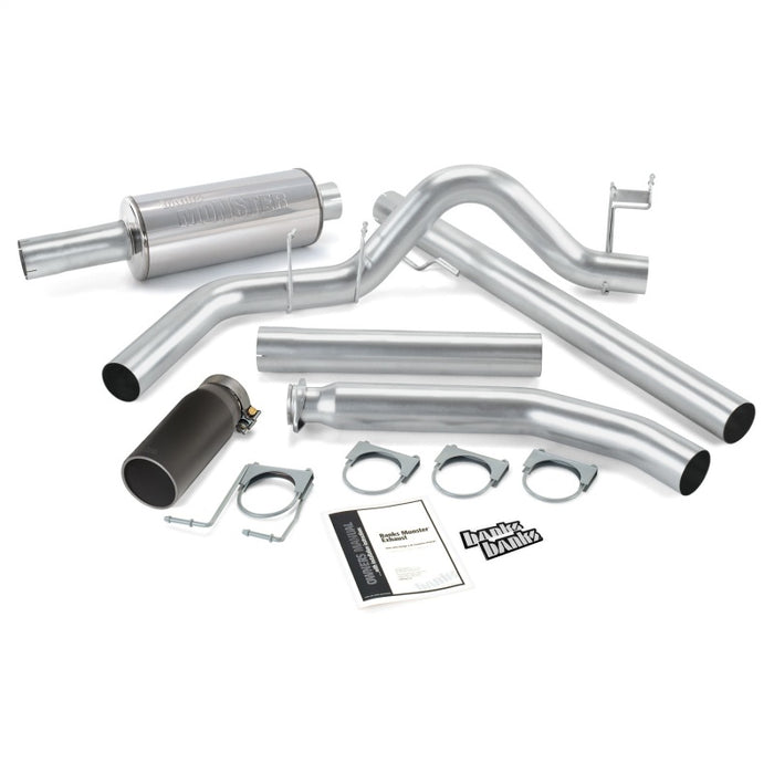 Banks Power 98-02 Compatible with Dodge 5.9L Ext Cab Monster Exhaust System SS Single Exhaust w/ Black Tip 48636-B