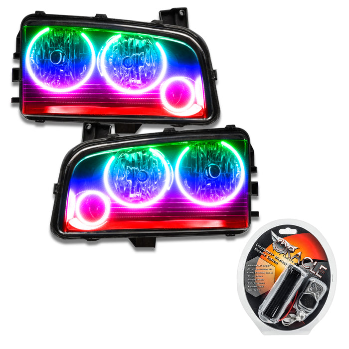 Oracle 05-10 Compatible with Dodge Charger SMD HL (Non-HID) Triple Halo ColorSHIFT SEE WARRANTY 8197-330