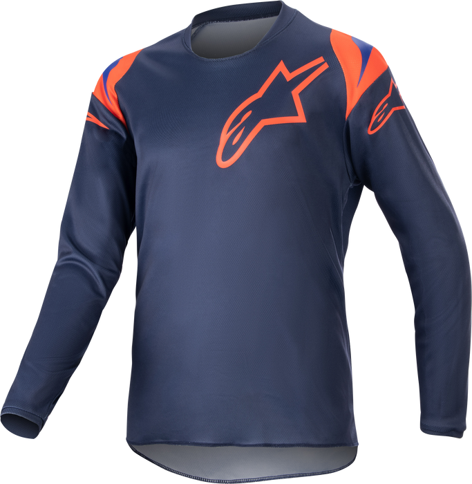 Alpinestars 2023 Youth Racer Narin Jersey (Night Navy Hot Orange, Youth X-Large)