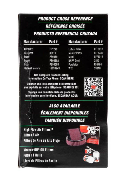 K&N Diesel Fuel Filter: Performance Fuel Filter, Premium Engine Protection, Compatible With 2001-2015 Chevrolet/Gmc Truck 6.6L Duramax Diesel Engines, Pf-3000 PF-3000