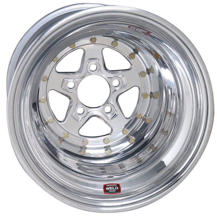 Weld Alumastar 2.0 15x4 / 5x4.75 BP 1.2 / 5in. BS Polished Wheel Non-Beadlock 88-504270