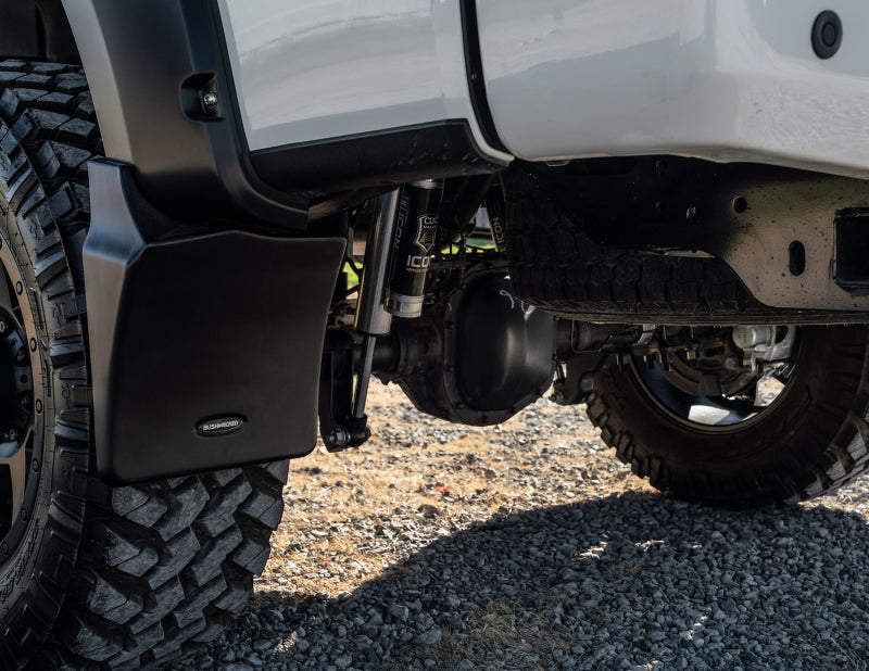 Bushwacker 14-18 Chevrolet Silverado 1500 Trail Armor Rear Mud Flaps (Fits Pocket Style Flares) MUD-40120