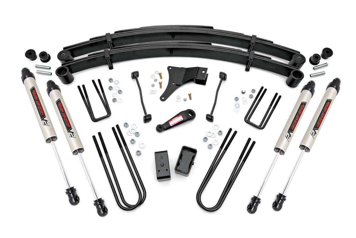 Rough Country 4 Inch Lift Kit Rear Blocks V2 Fits Ford F-250/F-350 Super Duty (1999) 49470