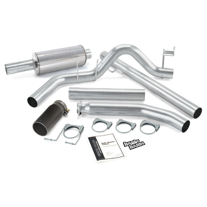 Banks Power 98-02 Compatible with Dodge 5.9L Std Cab Monster Exhaust System SS Single Exhaust w/ Black Tip 48635-B