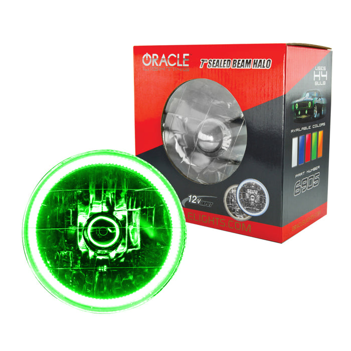 Oracle Lighting Pre-Installed Lights 7 In. Sealed Beam Green Halo Mpn: 6905-004
