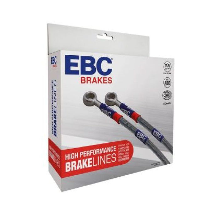 EBC 2014+ Compatible with Nissan GT-R Nismo (R35) 3.8TT (w/Cast Iron Rotors) Stainless Steel Brake Line Kit BLA7722-4L