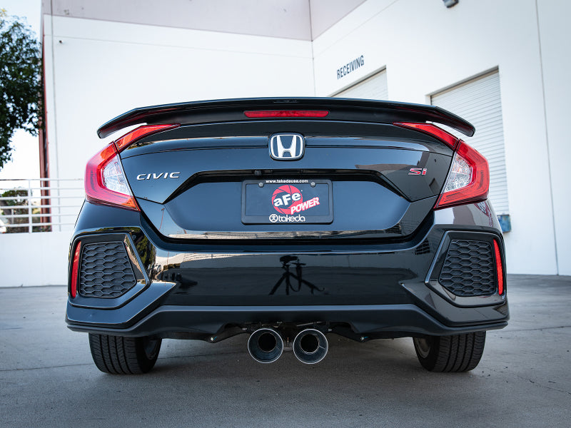 aFe Takeda 2.5in 304SS Cat-Back Exhaust System w/ Polished Tips 17-20 Honda Civic Si Sedan I4 1.5L 49-36619-P