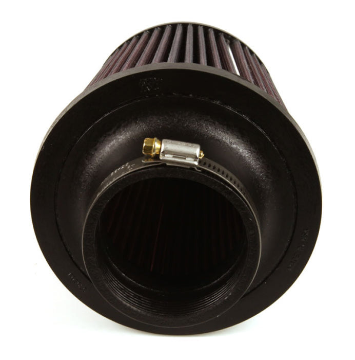 K&N Universal Clamp-On Engine Air Filter: Washable and Reusable: Round Tapered; 3 in (76 mm) Flange ID; 6 in (152 mm) Height; 6 in (152 mm) Base; 4.625 in (117 mm) Top, RE-0930