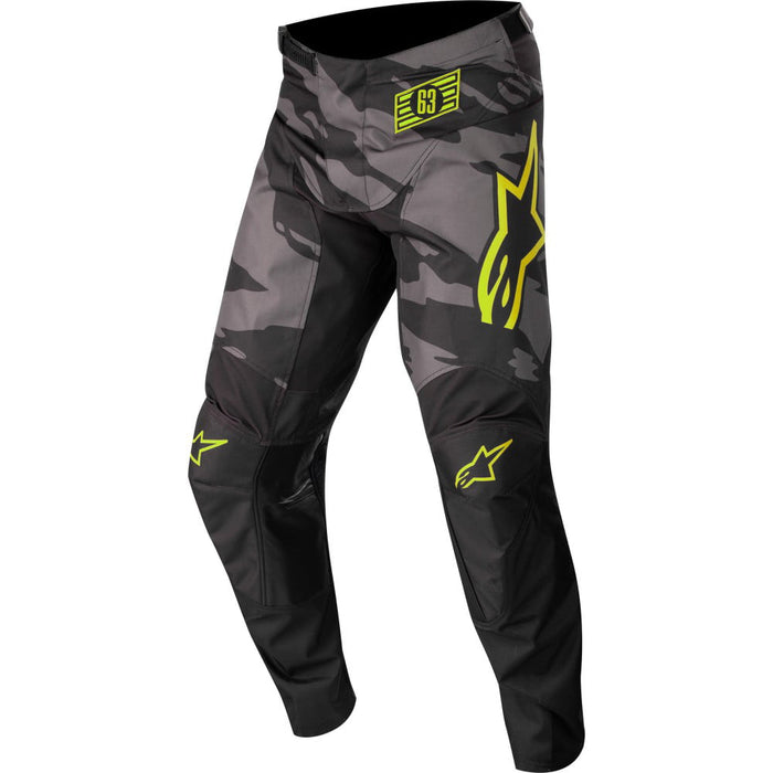 Alpinestars Youth Racer Pants - Tactical - 2022 Model - Black/Gray Camo/Fluorescent Yellow - 22