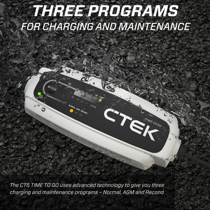 Ctek () Ct5 Time To Go-12 Volt Battery Charger And Maintainer With Accessories 40-255