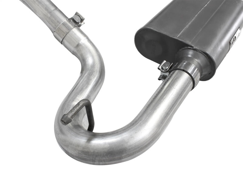 aFe Scorpion 2-1/2in Alum Steel Cat-Back Exhaust w/Pol Tip 07-18 compatible with Jeep Wrangler (JK) V6-3.6L/3.8L 49-08045-P