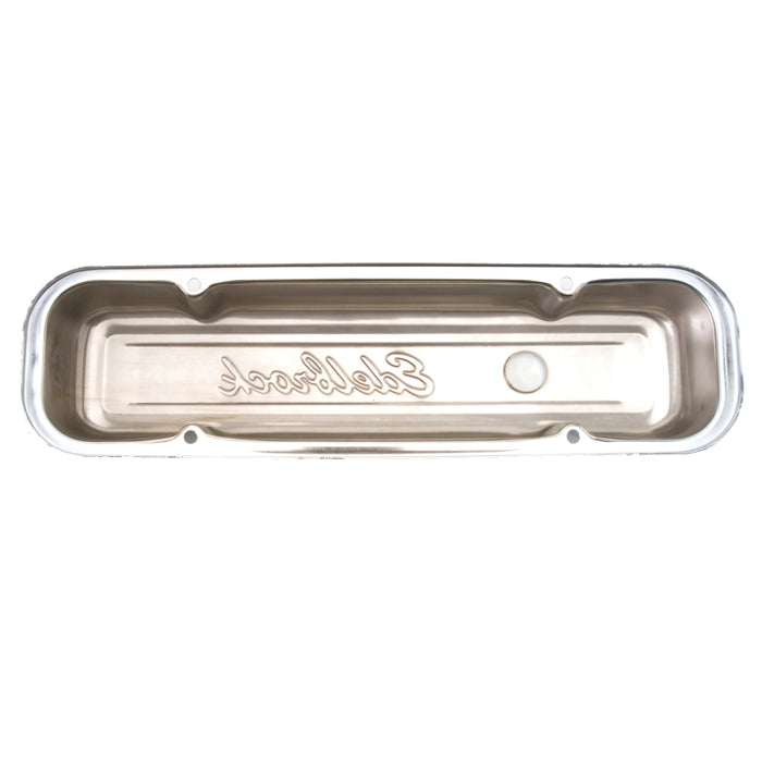 Edelbrock Valve Cover Signature Series Pontiac 1962-1979 301-455 CI V8 Low Chrome 4456