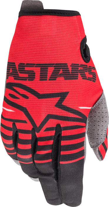 Alpinestars Youth Radar Boy's Street Motorcycle Gloves - Bright Red/Black/Large