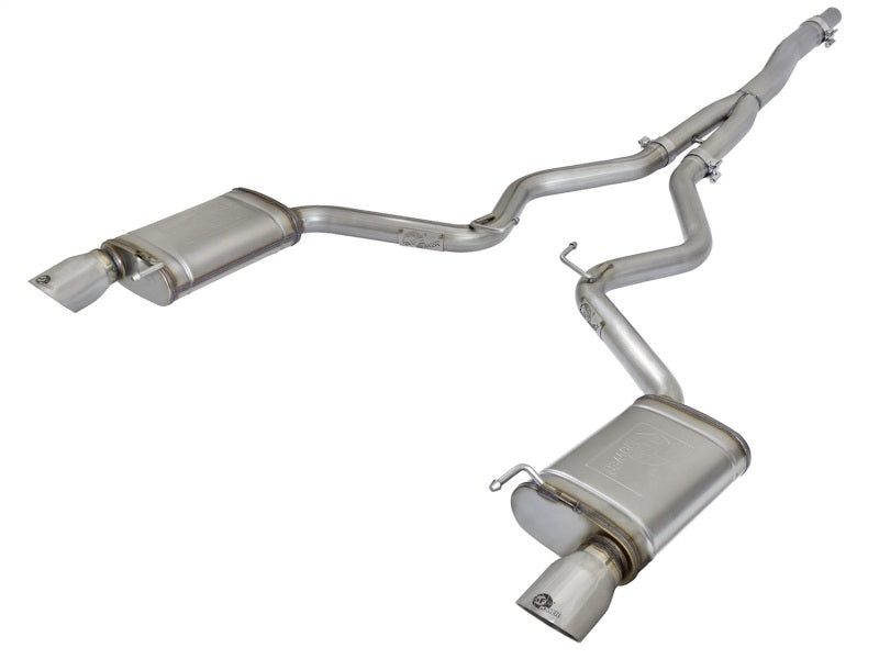 aFe MACHForce XP Exhausts Cat-Back SS-304 EXH w/ Polished Tips 15-16 Ford Mustang EcoBoost 2.3L (t) 49-33084-P