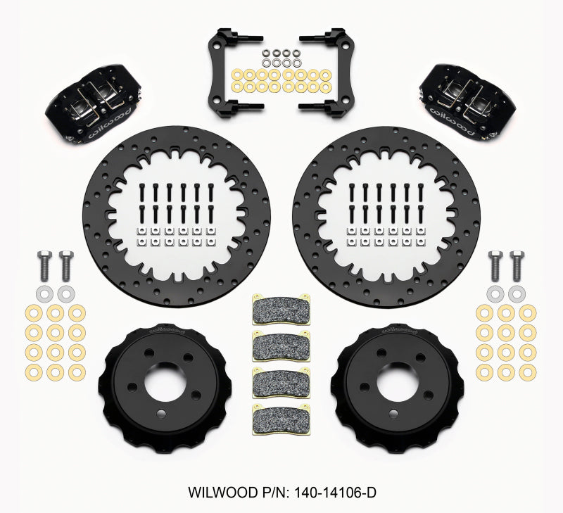 Wilwood Dynapro Radial Rear Drag Kit 12.90in Drilled 2015-Up Mustang 140-14106-D