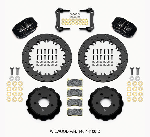 Wilwood Dynapro Radial Rear Drag Kit 12.90in Drilled 2015-Up Mustang 140-14106-D