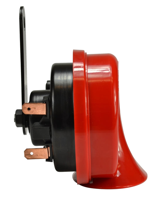 Hella 00 Twin Trumpet High/Low Tone 12V Horn Kit With Bracket, Red 7424801