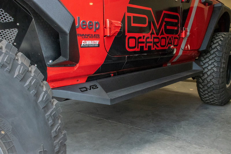 Dv8 Offroad Rock Sliders Srjl-0418+ Jeep Jl 4-Door Plated Slider With Step SRJL-04
