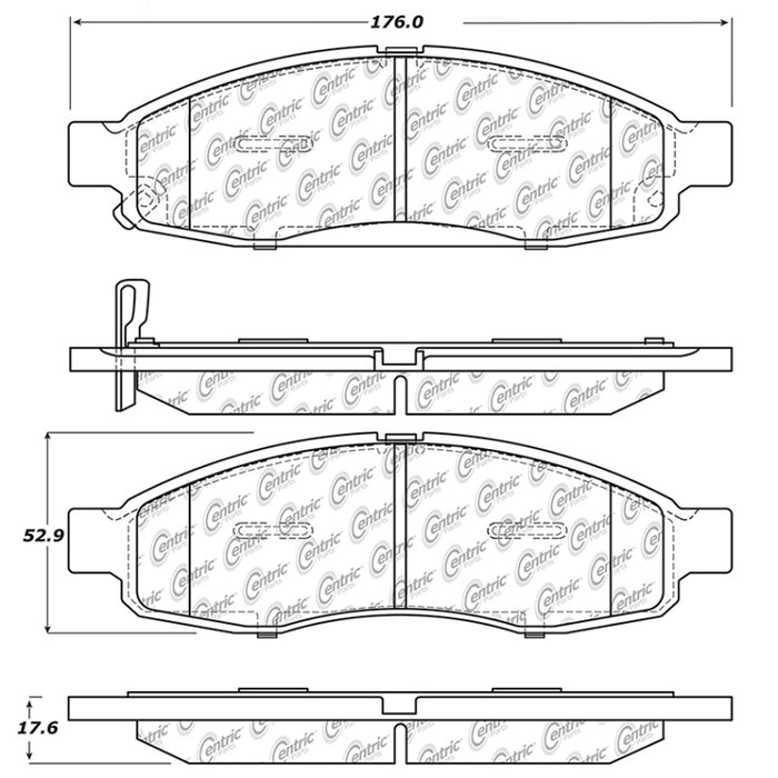 StopTech Street Touring 05 Compatible with Nissan Titan Front Brake Pads 308.1183