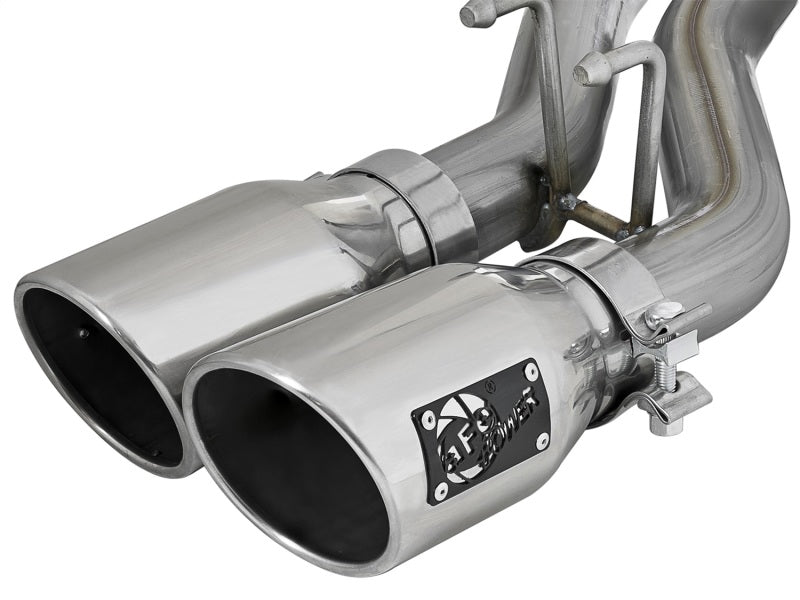 aFe Rebel Series 2.5in SS Cat-Back Exhaust w/ Polished Tip 07-18 compatible with Jeep Wrangler (JK) V6 3.6/3.8L 4dr 49-48054-P