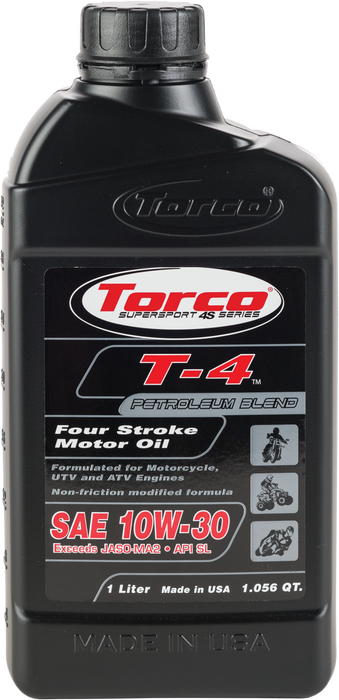 Torco T-4 4-Stroke Motor Oil 10W30 1L T611030CE