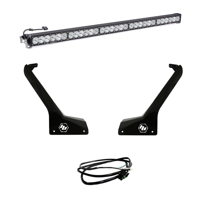 Baja Designs 2018+ compatible with Jeep Wrangler JL/JT OnX6+ 50in Roof LED Light Bar Kit w/ Upfitter 447666UP