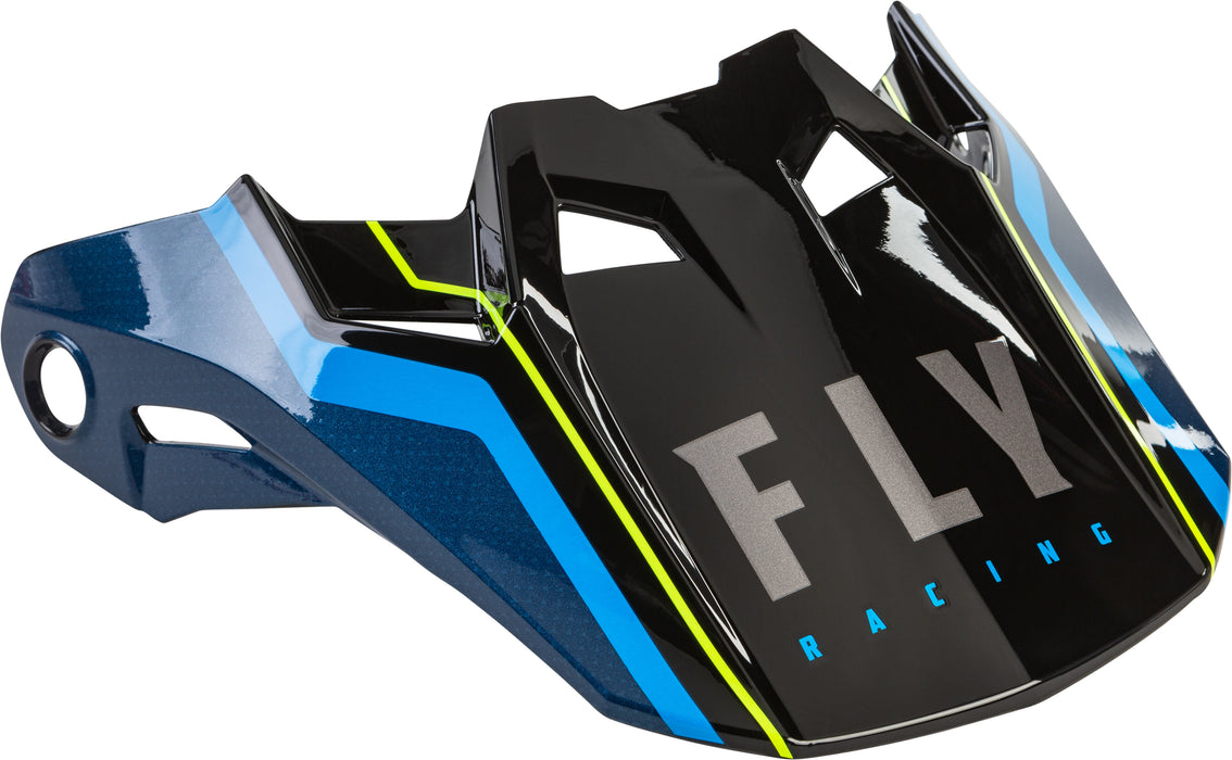 Fly Racing Formula Carbon Axon Helmet Visor Black/Blue Yl-Sm 73-4726S
