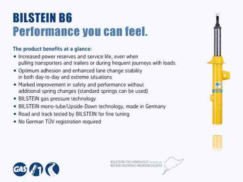 Bilstein B6 Performance 11-16 Ford Fiesta L4 1.6L Front Right Twintube Shock () 22-245205