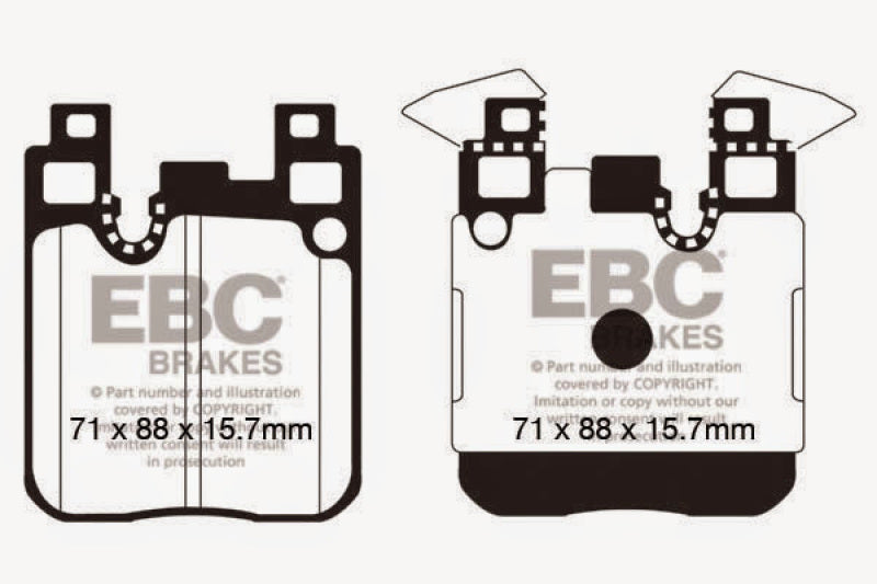 EBC 14+ BMW 228 Coupe 2.0 Turbo Brembo calipers Greenstuff Rear Brake Pads DP22133