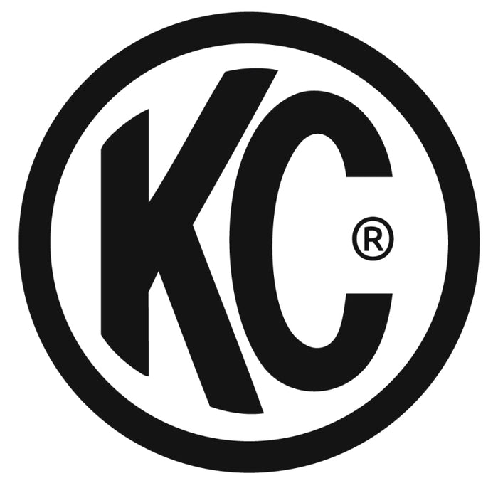 KC HiLiTES 4in. Round ABS Stone Guard for Rally 400 (Single) Black w/White KC Logo 7219