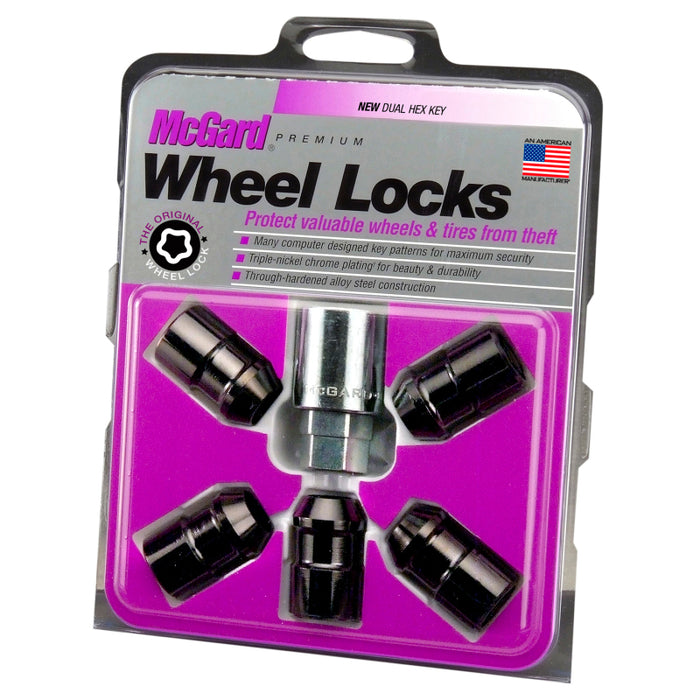 McGard 24548 Black Cone Seat Wheel Locks(1/2"-20 Thread Size) - Set of 5 Fits select: 2015-2018 JEEP WRANGLER UNLIMITED, 2012-2014 JEEP WRANGLER