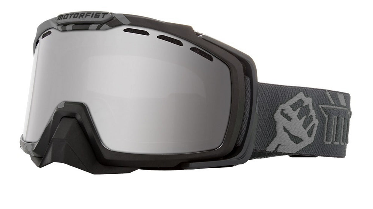 Motorfist Octane 110 Snow Goggle w/Mirror Lens Gray/Silver