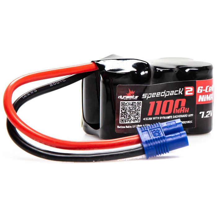 Dynamite SPEEDPACK2 7.2V 1100MAH 6 CELL NiMH 3+3 EC3 DYNB2105EC Car Batteries & Accessories