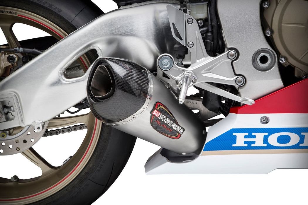 Yoshimura 960-1268 Exhaust Street Alpha-T Slip-On Ss-Ss-Cf