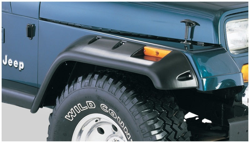 Bushwacker Cut Out Style Fender Flare Black For 87-95 Jeep Wrangler Yj 10909-07