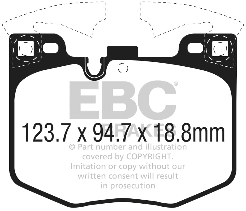 EBC 2017+ BMW 530 2.0L Turbo (G30) Ultimax2 Front Brake Pads UD1867