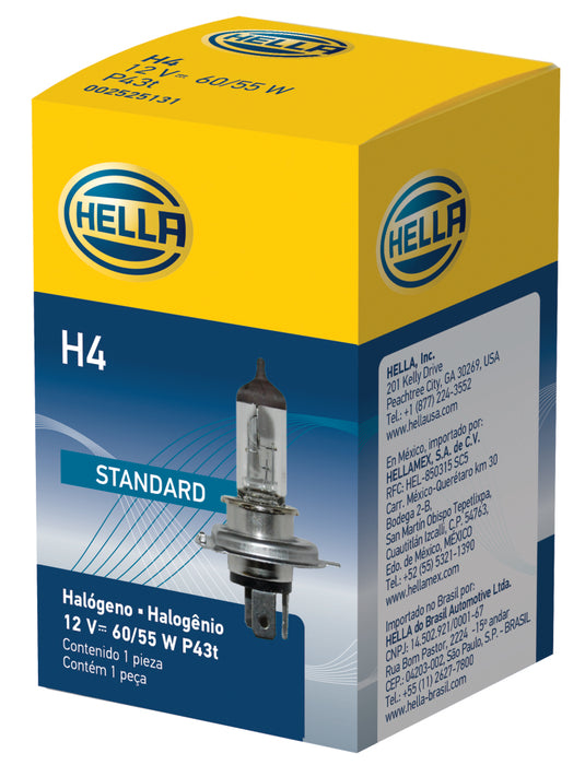 Hella Standard Halogen Bulb, 12 V, 60/55W H4