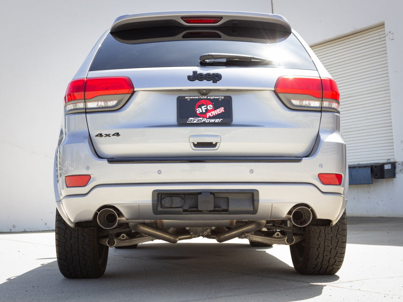 aFe Vulcan Series 2.5in 304SS Cat-Back Exhaust 11-19 compatible with Jeep Grand Cherokee (WK2) 5.7L w/ Polished Tips 49-38085-P