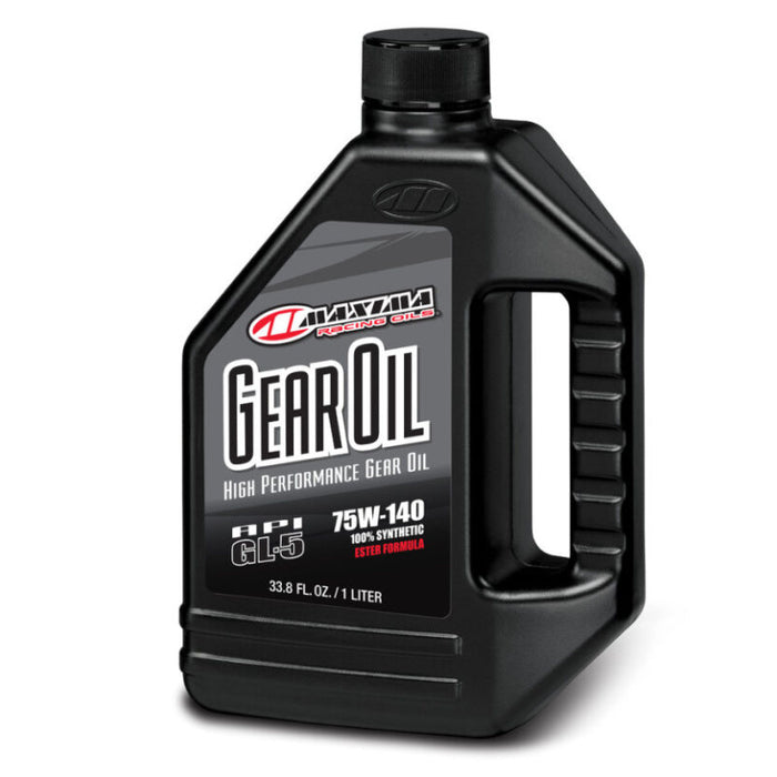 Maxima Racing Oils Full Synthetic Gear Oil 75W140 Motorcycle Hypoid/Transmission Oil 1L Bottle 40-49901
