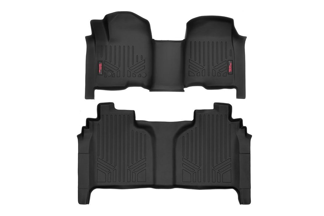 Rough Country Floor Mats Fr And Rr Ov Hump Crew Chevy/Gmc 1500/2500Hd/3500Hd (19-23) M-21613